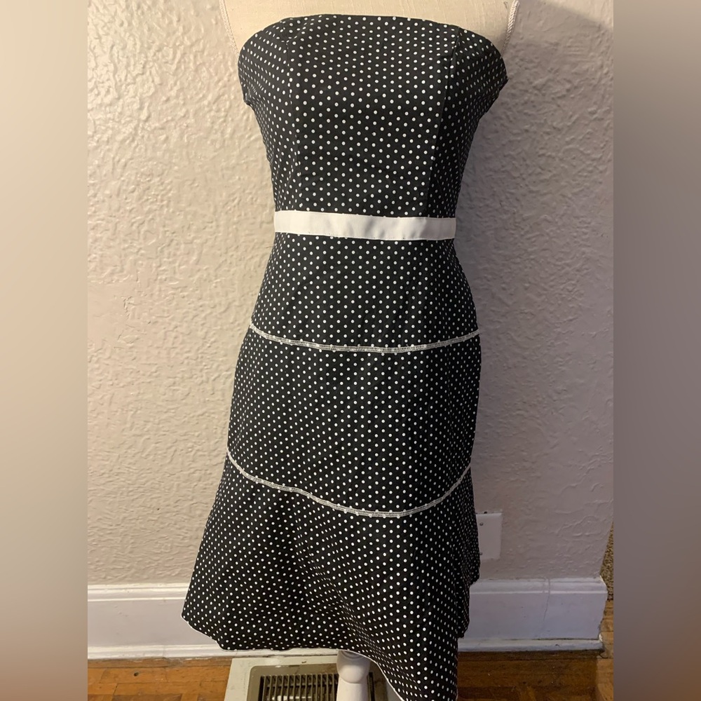 vintage strapless polka dot dress (juniors a 7) speechless